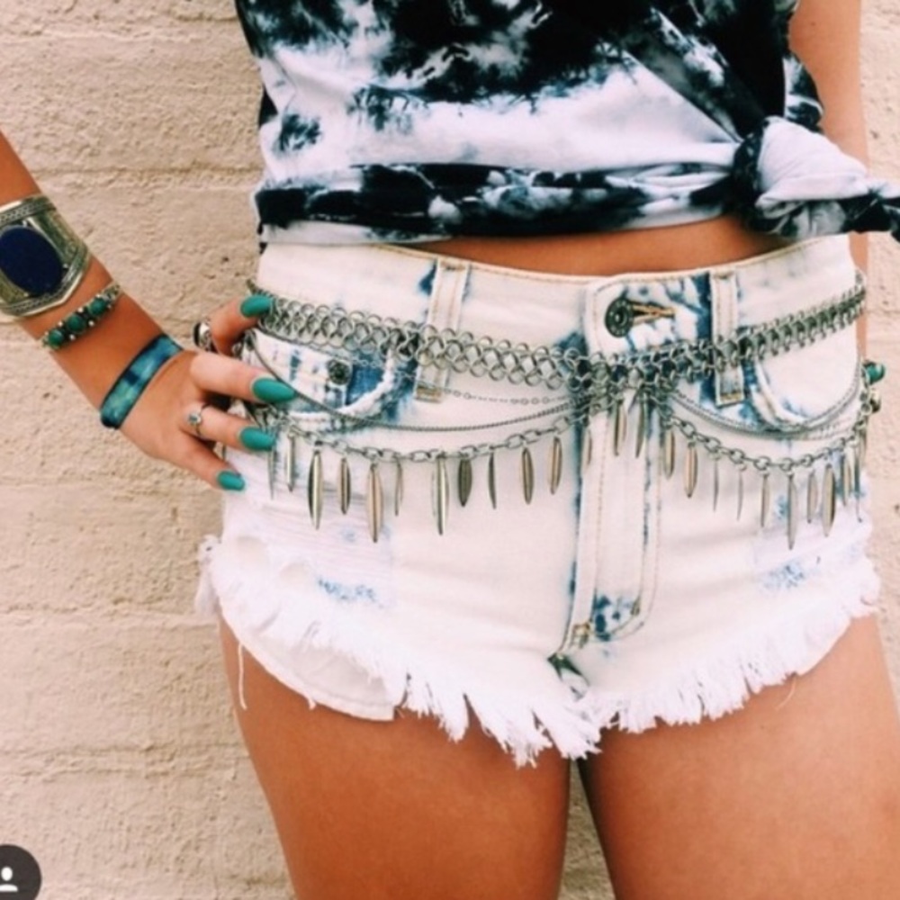 LF/carmar distressed acid wash shorts